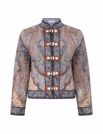 Wanderlust Quilted Jacket Tapestry Blue Multi Online